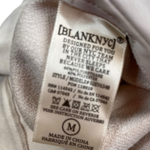 BLANK NYC Bone Puff Sleeve Faux Leather Jacket size medium - Picture 6 of 10